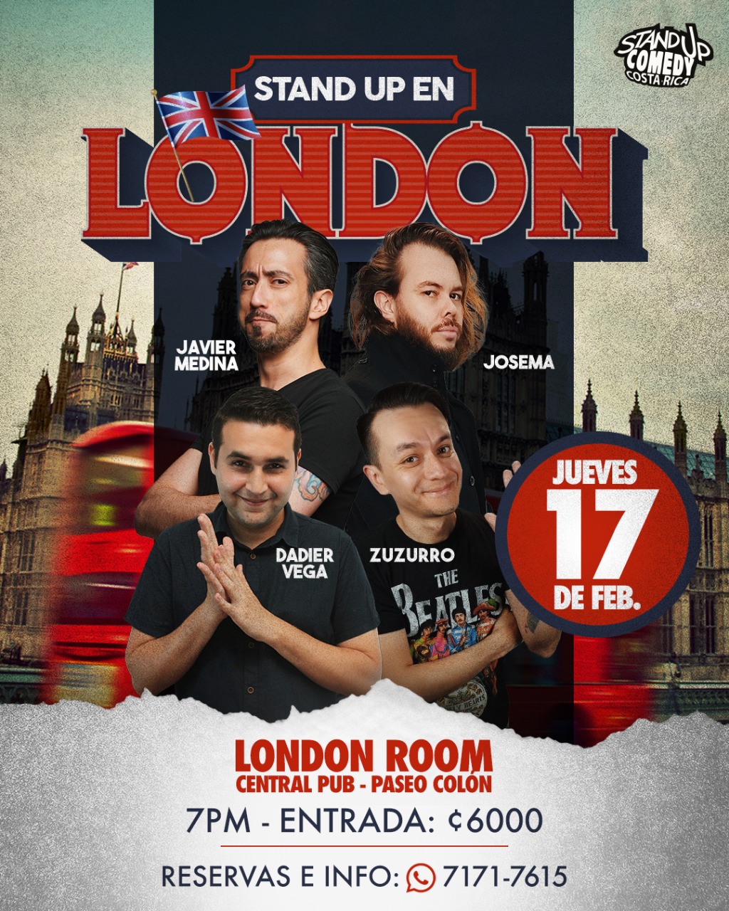 Stand Up Comedy London Room 17 Febrero